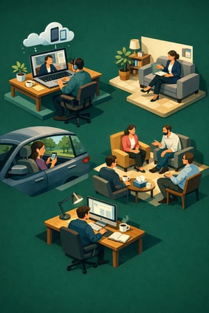 isometric Everywhere you work Online offline mobile or desktopfits wherever mental health care happens from individual sessions to group therapy no w-3