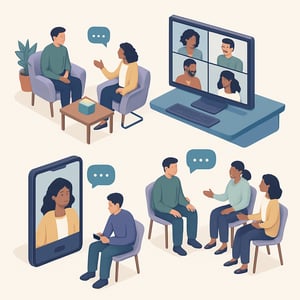 isometric Everywhere you work Online offline mobile or desktopfits wherever mental health care happens from individual sessions to group therapy No wo