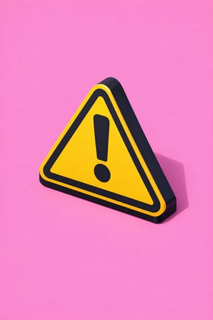 isometric isometric warning sign with pink background-1